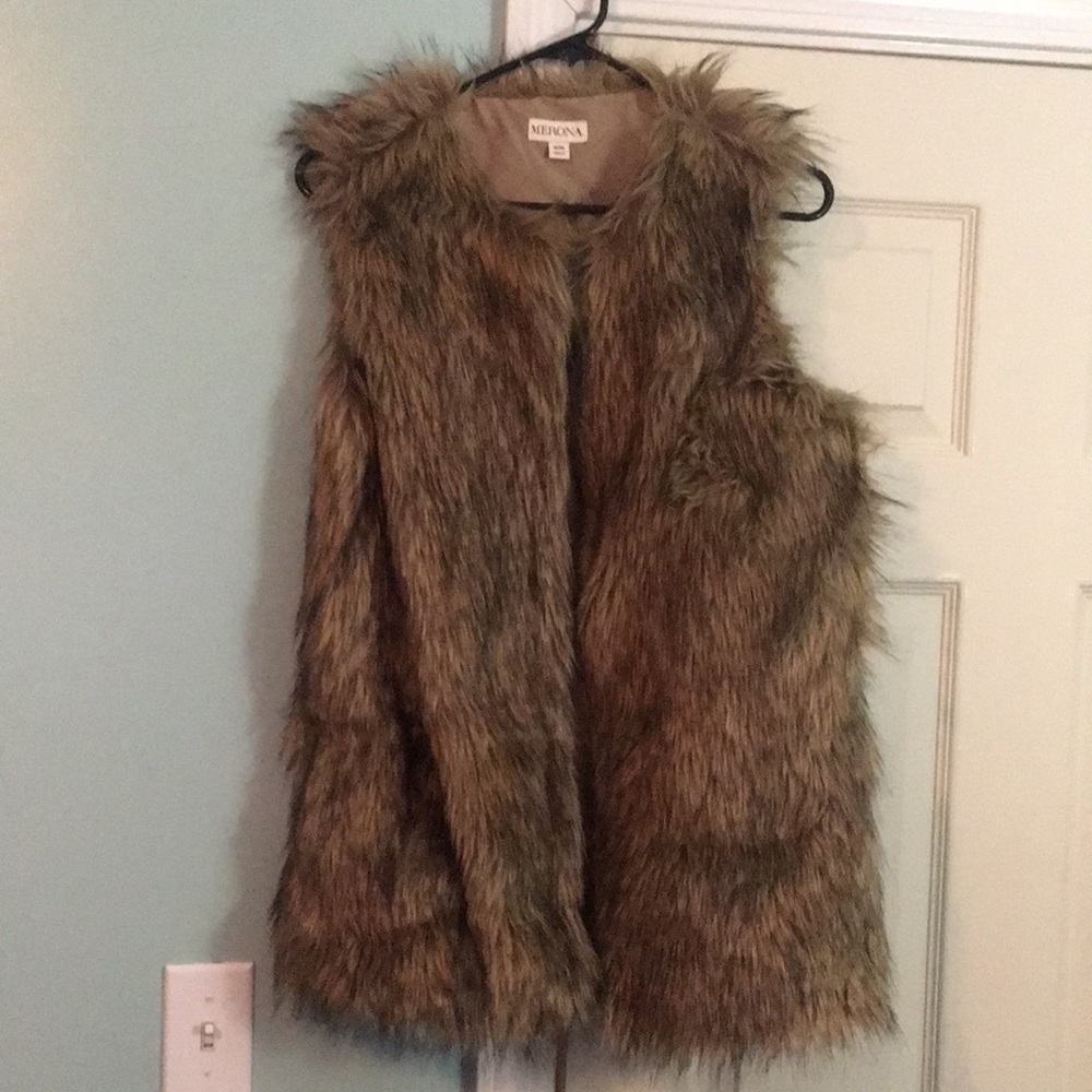 Faux fur vest